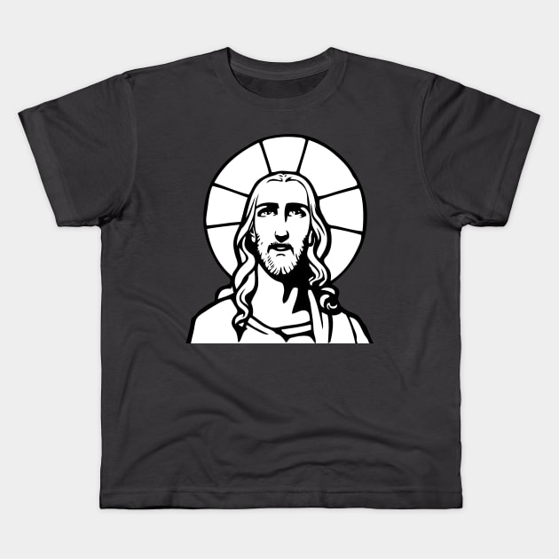 jesus christ Kids T-Shirt by Huggy Mauve